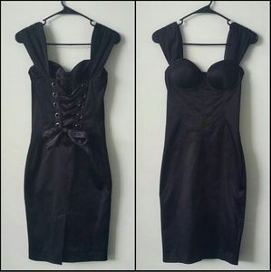 SALE! Guess by Marciano Black Corset Lace-up Dress